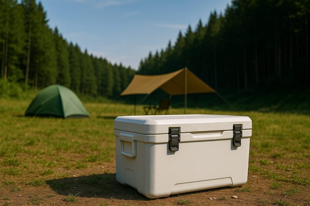 キャンプのクーラーボックスイメージ