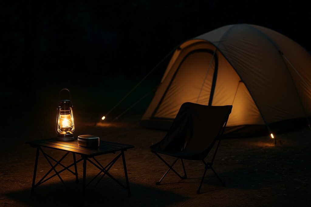 怖さを軽減する環境づくり（照明・音・テント配置）