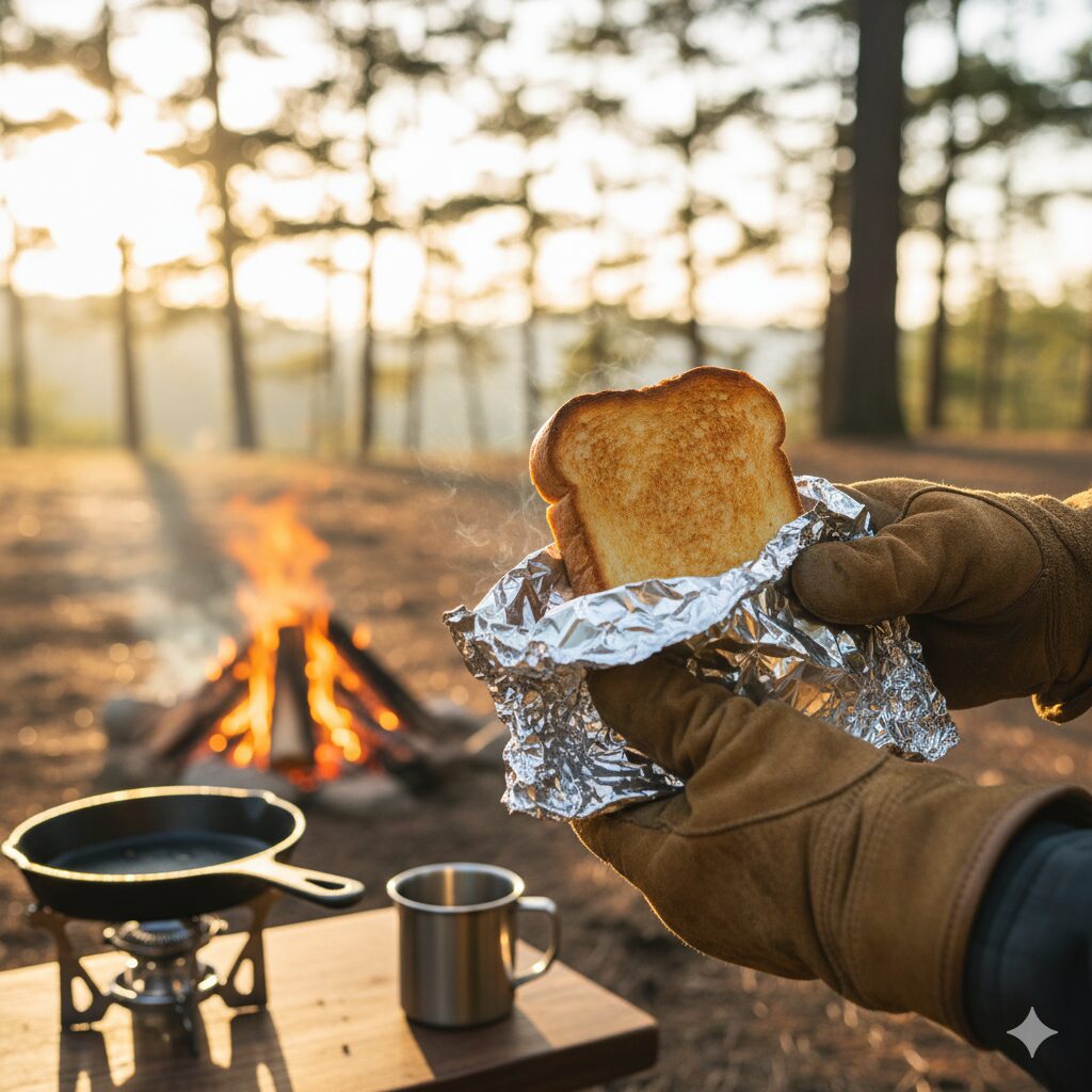 キャンプのトーストをアルミホイルで美味しく焼くための3大原則と準備
