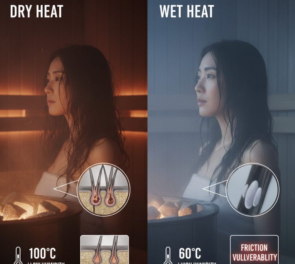 サウナで髪の毛が痛むのは熱だけじゃない！複合的な環境ストレス要因