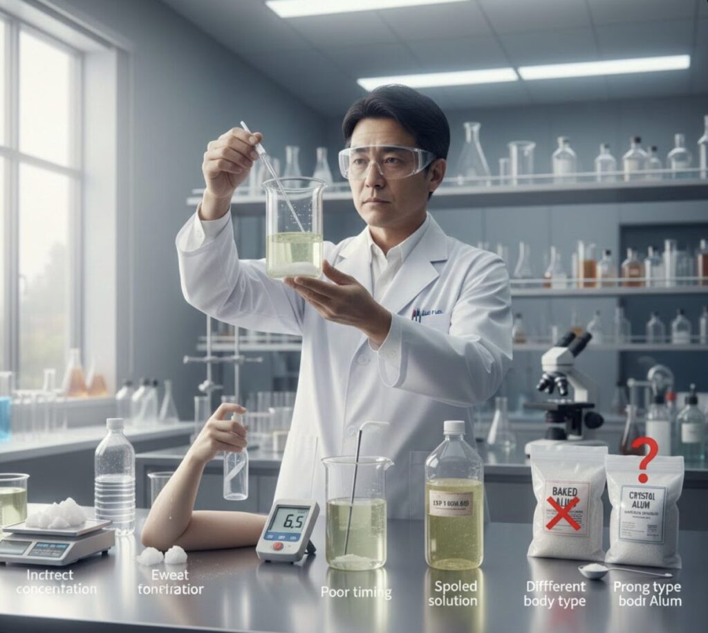 【徹底検証】ミョウバン水が「効果ない」と言われる5つの理由とメカニズム