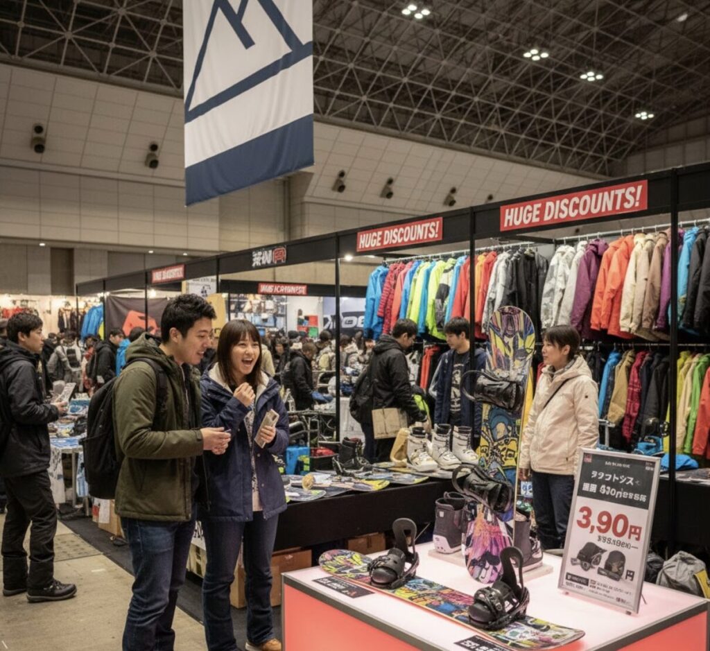 スノボ3点セットやブーツも安い？会場の価格相場