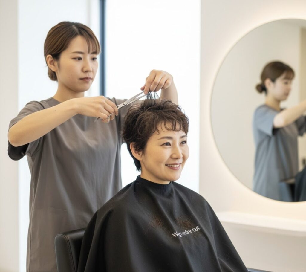 【改善ケア④】ウィッグ着用期間中の「地毛調整カット」
