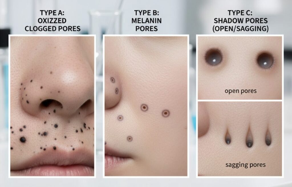 あなたの黒ずみはどれ?毛穴タイプ別診断と見極め方