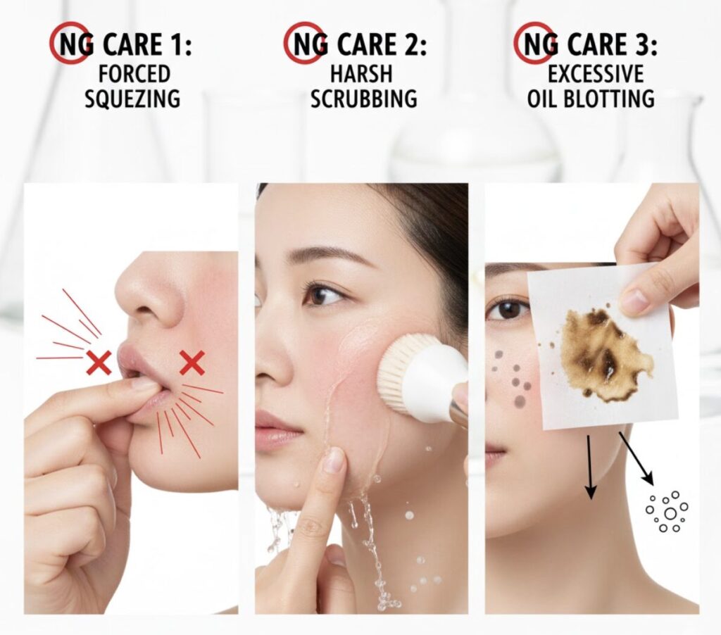 今すぐ中止!毛穴の黒ずみを悪化させるNGケア3選