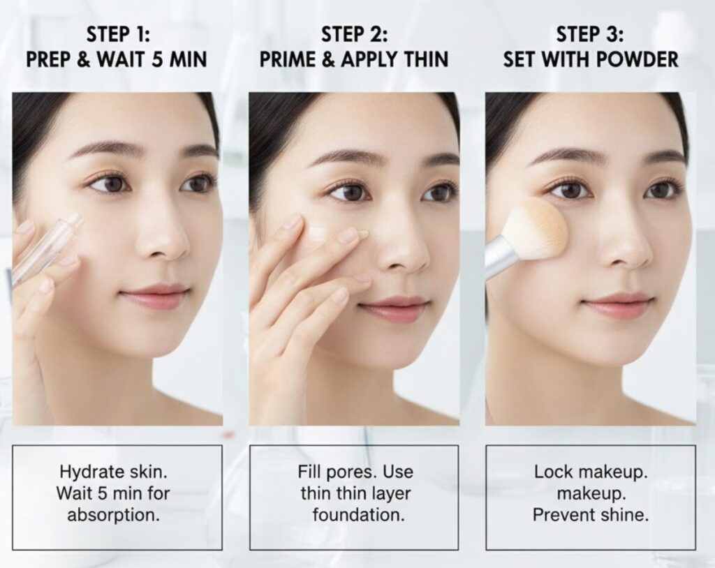 時間が経つと毛穴が黒くなる「毛穴落ち」対策メイク術