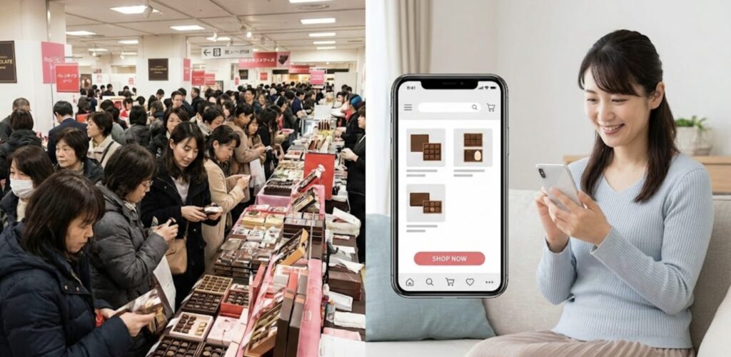 戦略別：バレンタインのチョコは「どこで買う？」比較マトリクス