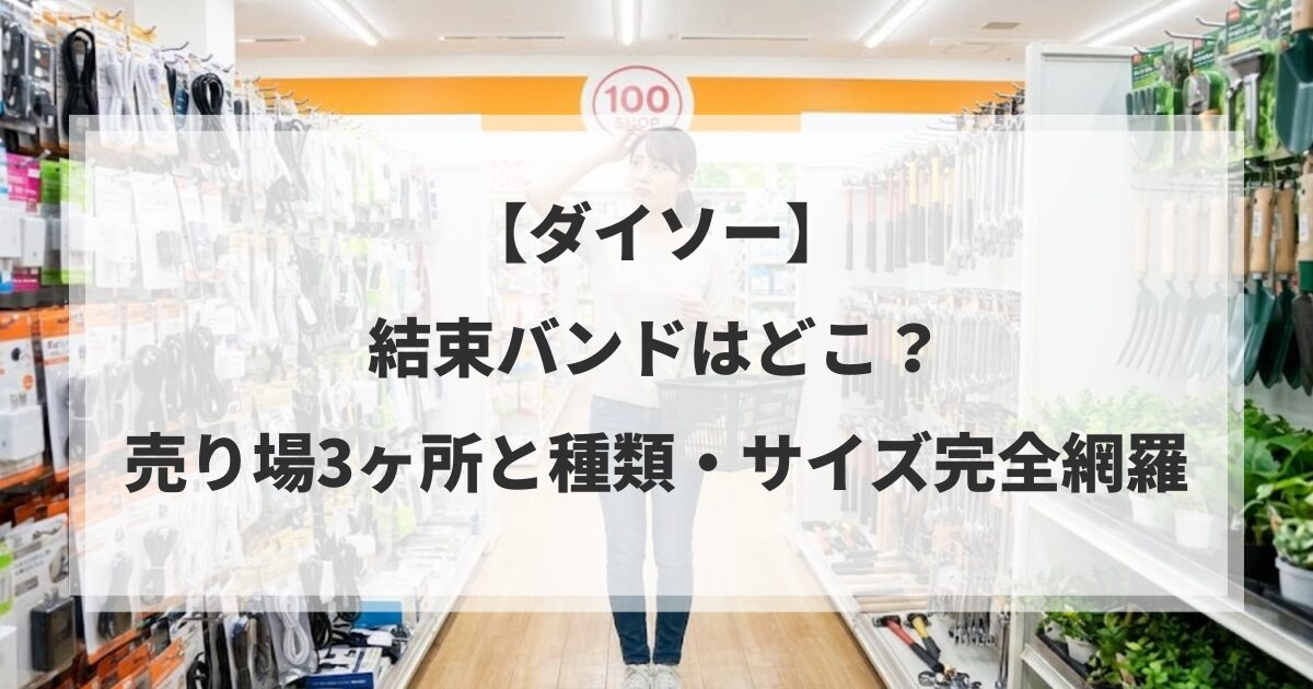 【ダイソー】結束バンドはどこ?売り場3ヶ所と種類・サイズ完全網羅
